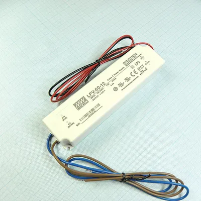 Блок питания Mean Well LPV-60-12, AC-DC, 60Вт, 12В/5А, IP67