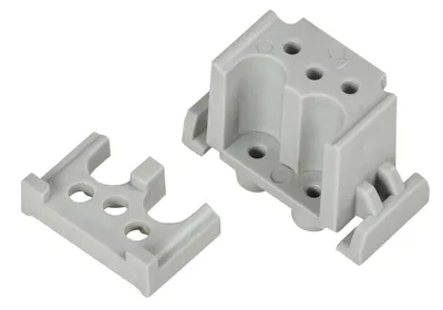 Кронштейн ИЭК TF-KP70D-KR, для DIN-рейки второго уровня КМПн, пластик, серый