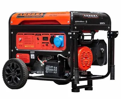 Генератор Aurora AGE 7500 D, 6.5 кВт, 220/12 В, бак 25 л, ручной/электрический запуск