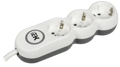 Удлинитель IEK WYP53-16-03-05-ZK, 3×5 м, 16А, с выключателем, 3×1.5 мм²
