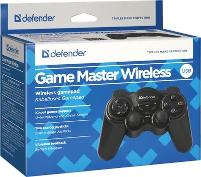 Геймпад Defender GAME MASTER Wireless 64257, беспроводной, 14 кнопок, 2 мини-джойстика