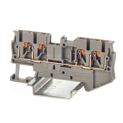 Клемма проходная DKC VPR-2.5-QUATTRO-GY, push-in, 2.5 мм², серая