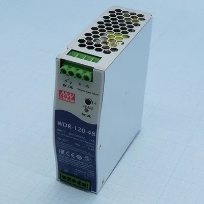 Блок питания AC-DC Mean Well WDR-120-48, DIN-рейка, 120Вт, 48В/2.5А