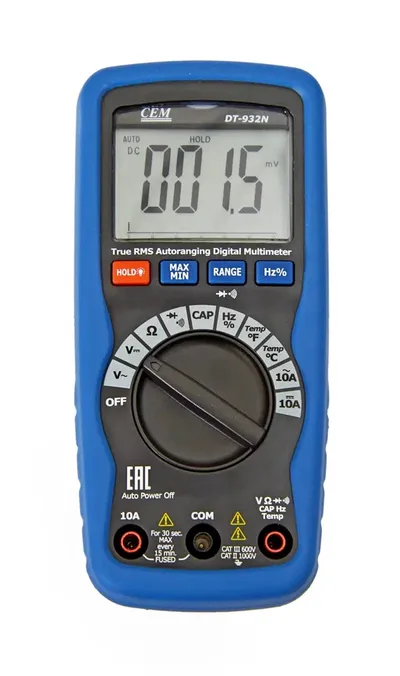 Мультиметр CEM DT-932N, 1000 В AC/DC, 10 А, 4000 мкФ, 60 МОм