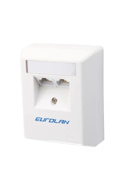 Розетка Eurolan 12D-U5-02WT, 2×RJ45, Cat.5e, U/UTP, белая