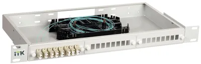 Кросс оптический ITK FOBX24-1U-16LCUD03, 1U, 16×LC duplex, OM3