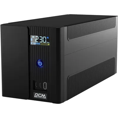 ИБП Powercom Raptor Plus RPT1600EULCD, линейно-интерактивный, 1600 ВА / 960 Вт, LCD