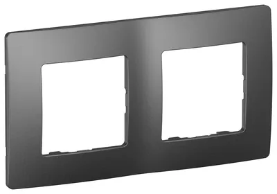 Рамка IEK ETIKA 6725821, 2 поста, АБС-пластик, IP20, антрацит