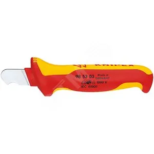 Нож для снятия изоляции Knipex KN-985303, VDE 1000 В, лезвие 28 мм, 170 мм