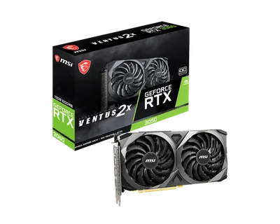 Видеокарта MSI GeForce RTX 3060 VENTUS 2X 12G, 12 ГБ GDDR6, PCIe 4.0