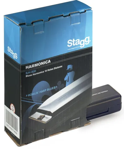 Губная гармоника STAGG BJH-B20 F, блюзовая, 10 отверстий, строй фа мажор