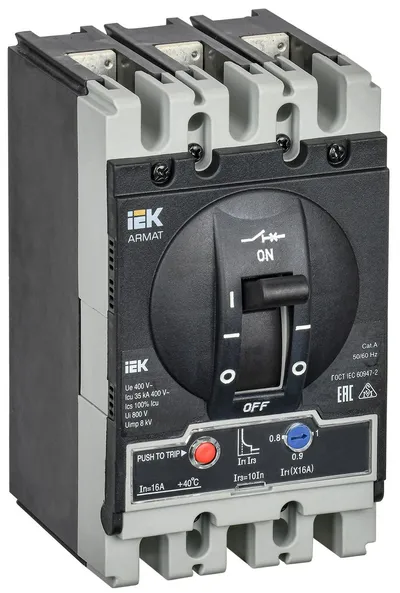 Автоматический выключатель IEK ARMAT AR-MCCB-3S-035-0016A-ATUC, 3P, 16 А, 35 кА