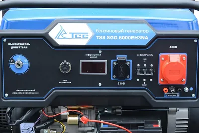 Генератор бензиновый ТСС SGG 6000EH3NA, 6,5 кВт, 380/220/12 В, IP23