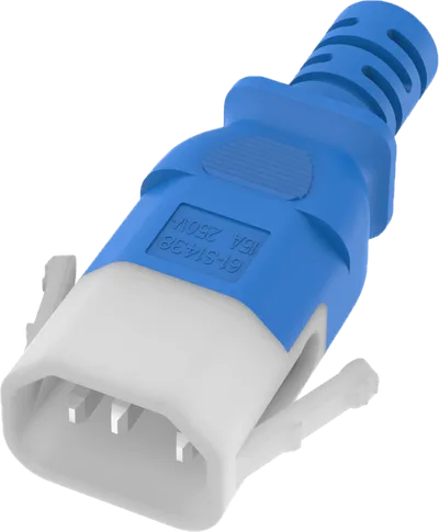 Кабель питания SSEMCO 6145362 P-Lock, 2,5 м, 1 мм², IEC C-14 — IEC C-13, синий
