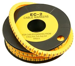 Маркер для кабеля Cabeus EC-2-9, цифра 9, d7,4 мм, 500 шт/уп