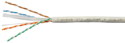 Кабель Cabeus UTP-4P-Cat.6-SOLID-LSLTx-GY, U/UTP кат.6, 4 пары 23 AWG, 305 м