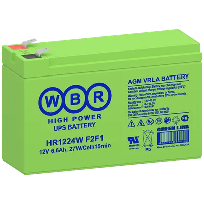 Аккумулятор WBR HR1224W F2F1, 12 В, 6 А·ч, AGM, клеммы F2