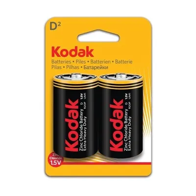 Батарейка Kodak R20-2BL/(R20P) EXTRA HEAVY DUTY [KDHZ-2] (24/120/5040)