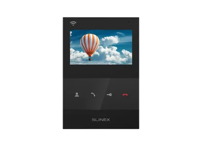 Монитор видеодомофона SLINEX SQ-04N Cloud Black, 4" IPS, Wi-Fi, Ethernet