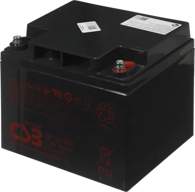 Аккумулятор CSB GP12400 I, 12 В, 40 А·ч, AGM, клеммы M6