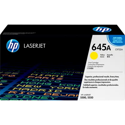 Тонер-картридж HP C9732A, желтый, 12000 стр