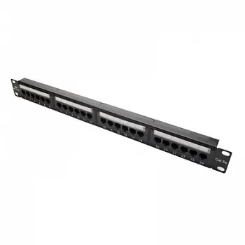 Патч-панель Datarex DR-4001, 19", 1U, 24×RJ45, кат.5e