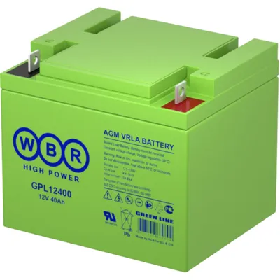 Аккумулятор WBR GPL 12400, 12 В, 42 А·ч, AGM, клеммы M6