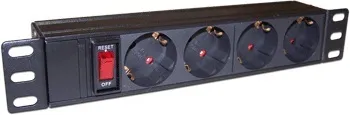 Блок розеток TWT TWT-PDU10-10A4P, 4×Schuko, 10А