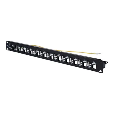Патч-панель Datarex DR-4100, 1U, 24×RJ45, экранированная