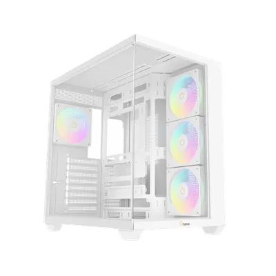 Корпус Ocypus Gamma C74 WH ARGB, Midi-Tower, ATX, 4x120 мм ARGB, Type-C