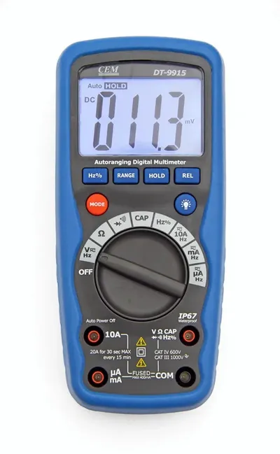 Мультиметр CEM DT-9915, 1000 В AC/DC, 10 А, 40 МОм, 200 мкФ