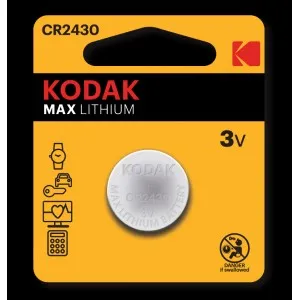 Батарейка Kodak CR2430-1BL, CR2430, 3 В, литиевая, 1 шт