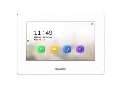 Видеодомофон HiWatch VDP-H3212W, 7" TFT 1024×600, Wi-Fi, IP, белый