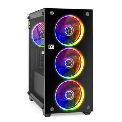 Корпус ExeGate EX294480RUS, Minitower mATX, БП 400Вт, RGB