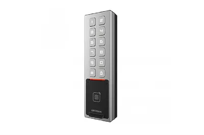 Терминал доступа Hikvision DS-K1T805MBFWX, Mifare и отпечатки пальцев, IP65, IK08