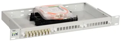 Оптический кросс ITK FOBX24-1U-24LCUD50, 1U, 24×LC Duplex, MM OM2