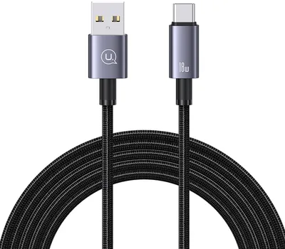 Usams US-SJ663 Type-C 3A Aluminum Alloy Fast Charging & Data Cable-Sufeng Series 1.2m Tarnish (SJ663USB01)