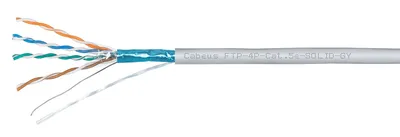Кабель Cabeus FTP-4P-Cat.5e-SOLID-GY, F/UTP, кат. 5e, 4 пары, 24 AWG, 305 м
