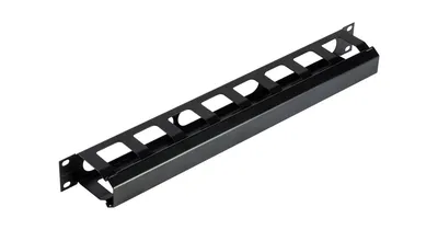 Организатор Nikomax NMC-OK580C-1U-BK, 19", 1U, горизонтальный, черный