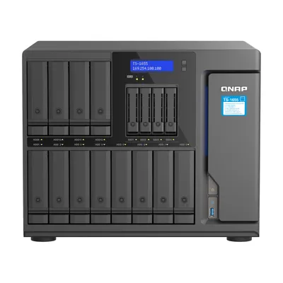 Сетевое хранилище QNAP TS-1655-8G, 16 отсеков, Intel Atom C5125, 8 ГБ DDR4, 2×2.5 GbE