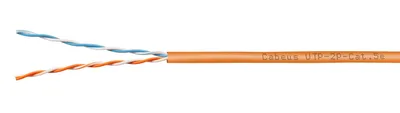 Кабель Cabeus UTP-2P-Cat.5e-SOLID-LSZH-OR-500, U/UTP 5e, 2 пары 24 AWG, LSZH, 500 м