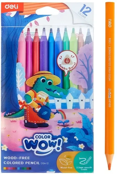 Набор карандашей Deli EC104-12, цветные, 12 шт.