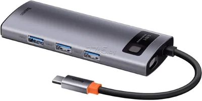 USB-хаб Baseus Metal Gleam CAHUB-CX0G, серый