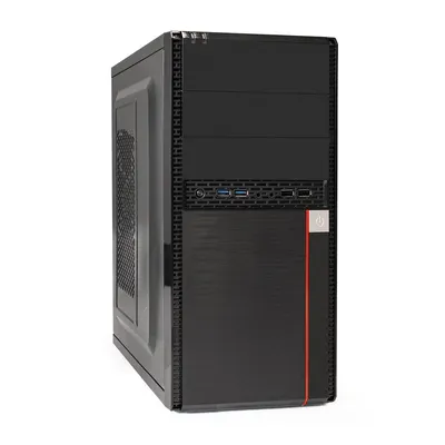 EX299300RUS Корпус Minitower Exegate MA-371X-UNS350 mATX с блоком питания UNS350 и вентилятором 12 см, 2 порта USB, 2 порта USB3.0, аудиоразъемы, черный