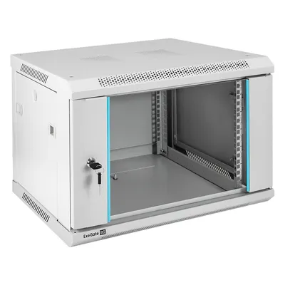 Шкаф телекоммуникационный ExeGate EC-WM-6U.450.G.GREY, 19", 6U, IP23