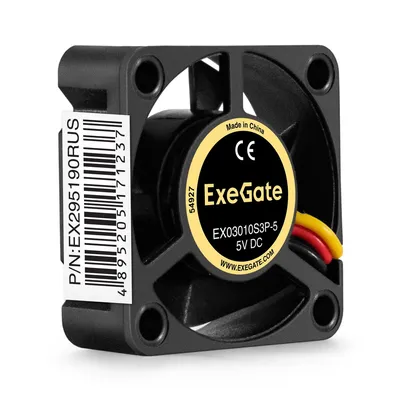 Вентилятор ExeGate EX03010S3P-5, 30×30×10 мм, 5 В, 9000 об/мин, 3-pin