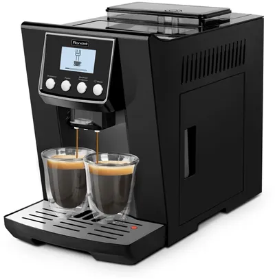 Кофемашина RONDELL RDE-1103, зерновая, 1450 Вт, 19 бар, черный
