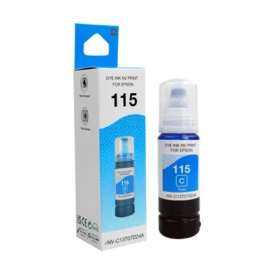 Чернила NV Print NV-C13T07D24A (115), голубые, 70 мл, для Epson EcoTank