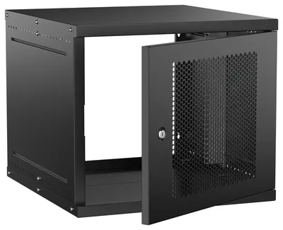 Шкаф настенный ITK LWE5-09U67-PF-G, 9U, 600×650мм, перфорированная дверь, черный