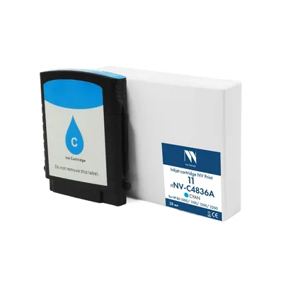 Картридж NV Print NV-C4836A, для HP BIJ 1000/1100/1200/2200, Cyan, 28 мл